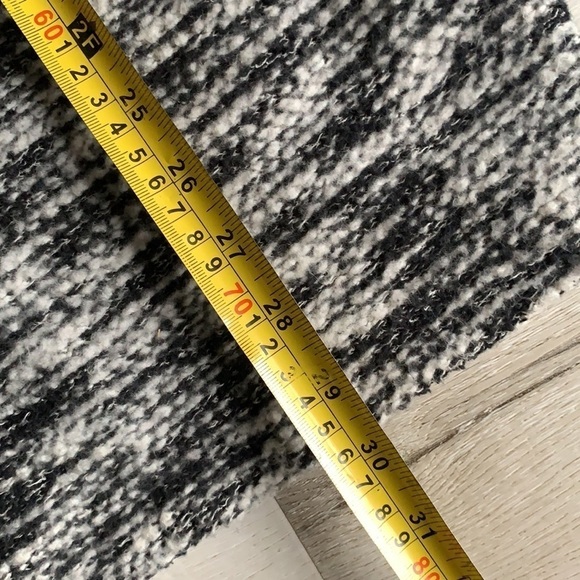 DeX knit sweater jacket black white zipper cardigan casual career size Small - Picture 4 of 8